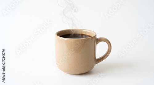 cup of coffee on white background