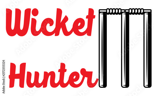 Red, gold and black cricket illustration featuring a cricket quote paired with wicket stumps. A cheerful cricket set perfect for mug and tumbler wrap merchandise.