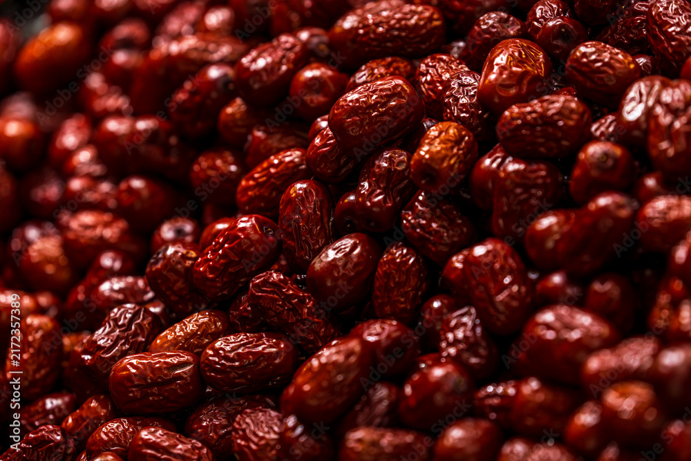 Obraz premium Dried Jujubes at Dihua Street Market