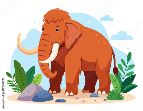 Obraz na płótnie Mamut ilustracja