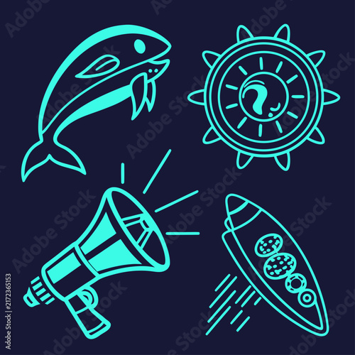 space rocket vector illustration