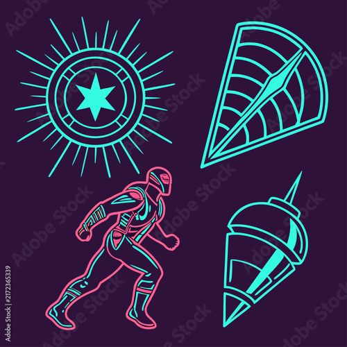 vector illustration of a man with sword
