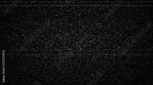 Dark Analog TV Static Noise Overlay with VHS Signal Interference