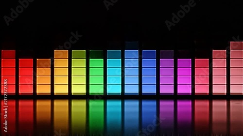 Vibrant 3D Rainbow Audio Equalizer And Spectrum Visualizer