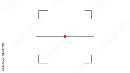 Target reticle crosshair graphic with a red center dot for aim and focus sniper scope optical sight targeting sign aiming icon precision graphic aim symbol focus marker crosshair