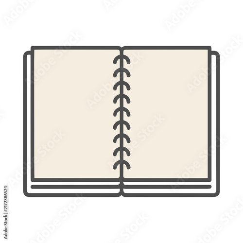 Fotografía Open notebook with blank pages