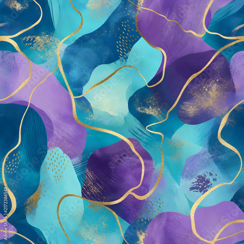 Abstract pattern with colorful brushstrokes