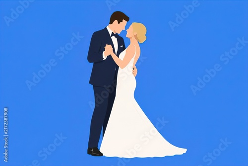 a bride and groom dancing on a wedding with music in the background