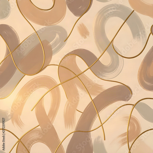 Abstract pattern with colorful brushstrokes