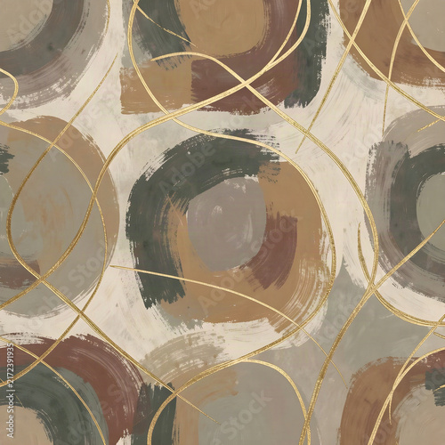 Abstract pattern with colorful brushstrokes