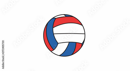 Colorful volleyball ball icon.