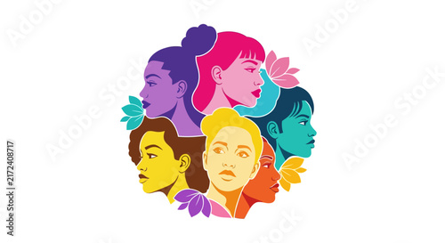Diverse group of people faces.