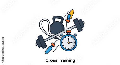 Cross training workout fitness equipment.