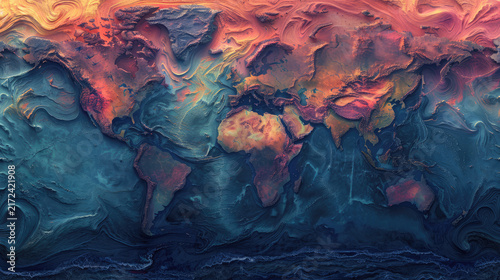 Vibrant World Map: A Global Art Masterpiece