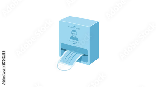 Face Mask Dispenser Machine Isolated on Transparent Background