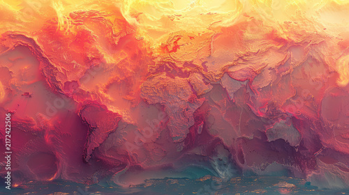 Vibrant Cosmic Abstract Art