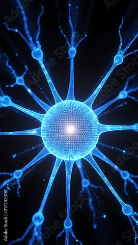 Glowing Plasma Sphere Animation Expanding with Electric Arcs, Creating a Dynamic Energy Visual Effect. and Blue Light