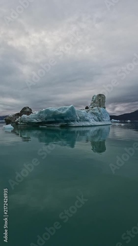 Floating Icebergs located in the Nuuk fjords, Greenland