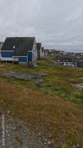 Nuuk old town in slow motion, Greenland