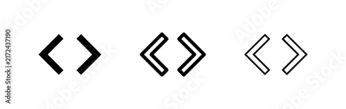 Foto Code brackets icon set