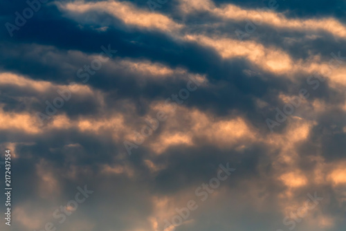 Photography closeup of clouds at sunrise