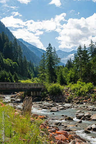 Stillupbach creek in the Stillup Valley near Mayrhofen in Tyrol in the austrian alps