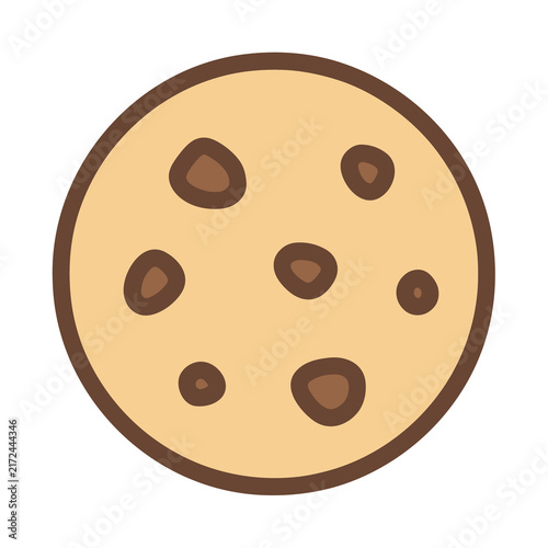 Chocolate chip cookie illustration