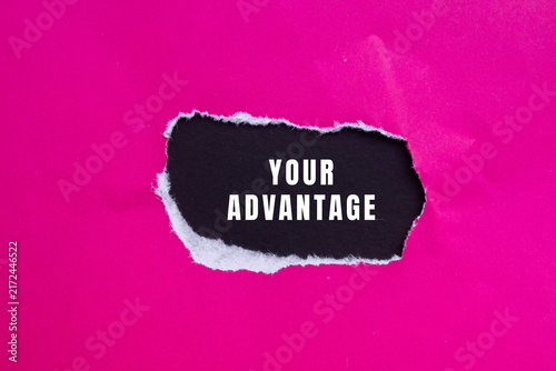Fotografie Your Advantage text concept photo