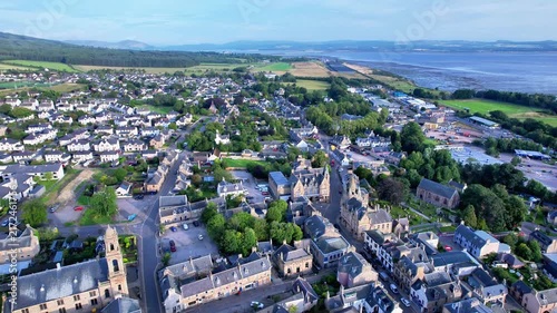 Tain Aerial View Of Northern Scotland Town