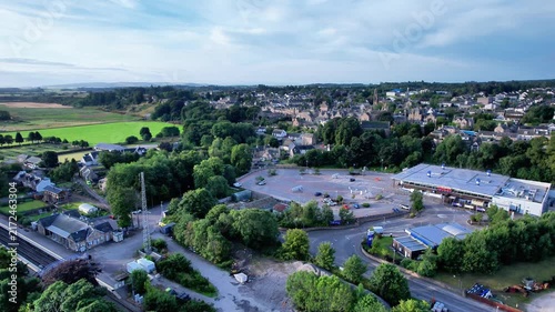 Tain Aerial View Of Northern Scotland Town