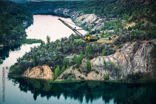 Flooded Morozovsky brown coal mine