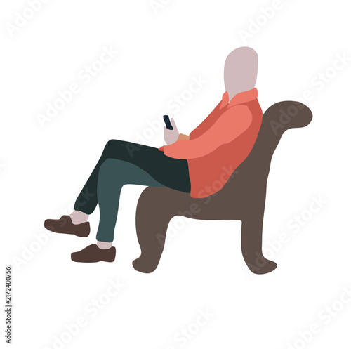 2D image for use as an entourage. Vector flat city infographics Flat design silhouette isolated on white background. Ideal for concepts of travel, lifestyle, commuting, or everyday activity.
