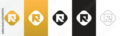 Modern Letter R Logo Design – Minimalist R Monogram Logo, Elegant Alphabet Initial Icon