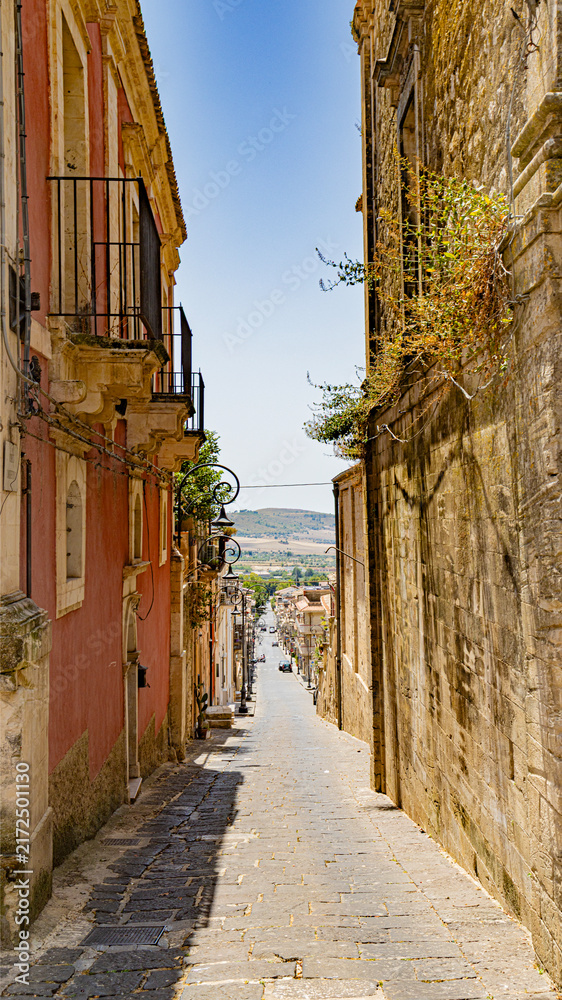 Naklejka premium Raguse region and city in Sicily south of Italy