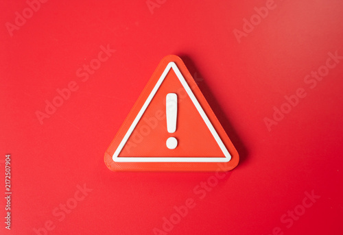 Foto Red warning and danger sign