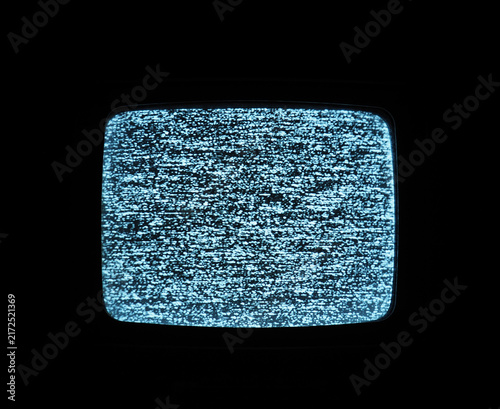 Plakat w ramie real detuned analog tv static noise glitch