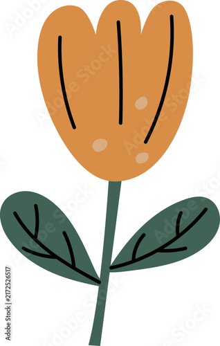 vector illustration of a tulip