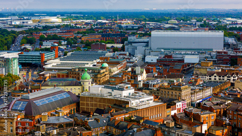 Bild auf Leinwand Panoramas of Derby commercial district and city infrastructure expansion