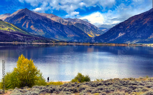 Colorado mountain scenery at Twin Lakes near Leadville
