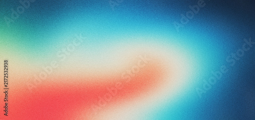 Vibrant grainy gradient background with soft blue and orange tones. Abstract blurred texture wallpaper for modern digital design. Colorful aesthetic backdrop for social media and web banners.
