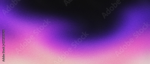 Abstract grainy gradient background with vibrant purple and pink light leaks. Retro film aesthetic with soft neon glow and dark shadows. Cinematic blurry texture for modern digital wallpaper.
