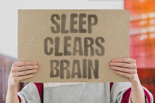 Quadro su tela "Sleep clears brain" Fragmented rest accelerates amyloid buildup