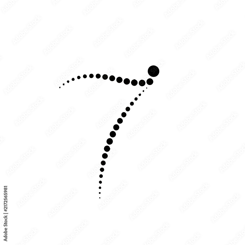 Naklejka premium Number 7 made of dots