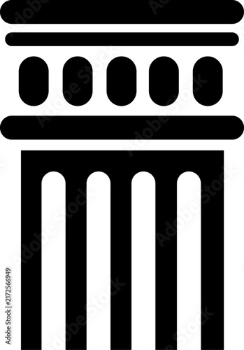 Ancient Greek Roman Column Pillar Icon Architectural Silhouette