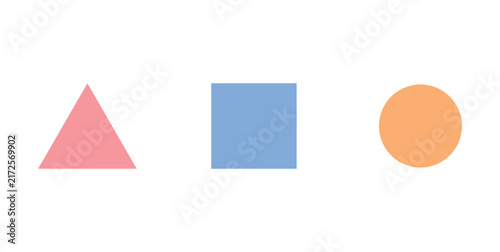 Fototapeta Circle Square and Triangle Shapes
