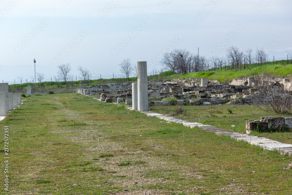 Naklejka premium Ruins of Ancient Macedonian capital Pella, Greece