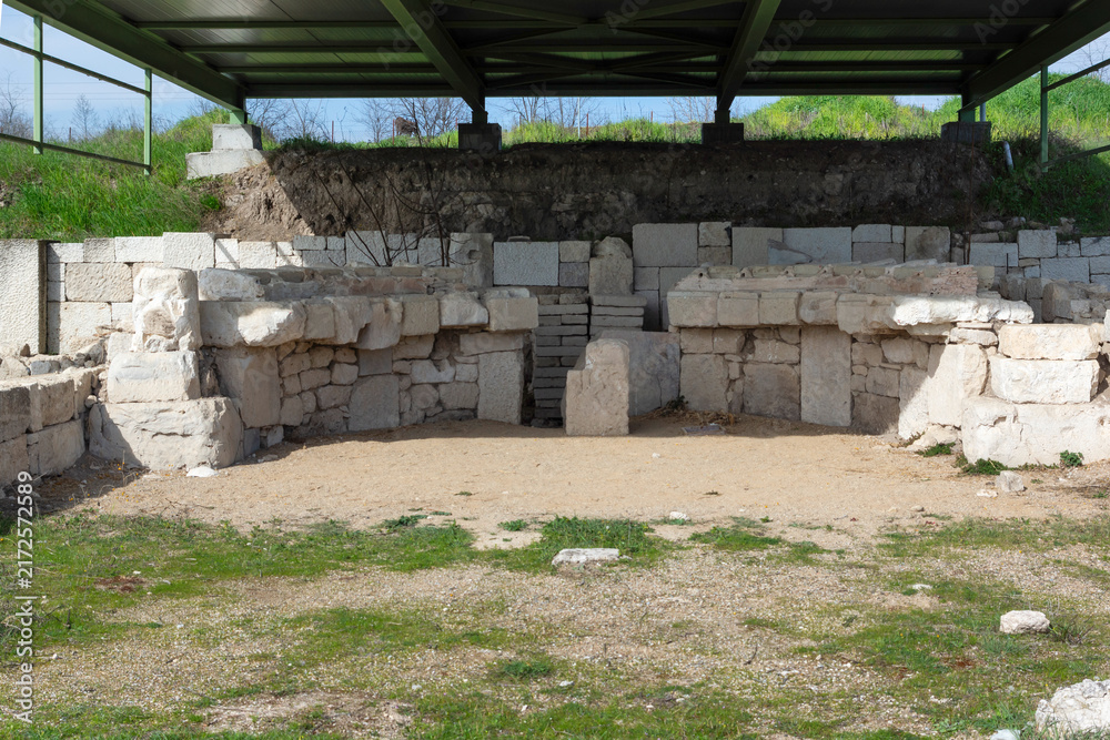 Naklejka premium Ruins of Ancient Macedonian capital Pella, Greece