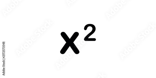 Naklejka X Square Symbol in Mathematics.