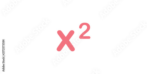 Plakat X Square Symbol in Mathematics.