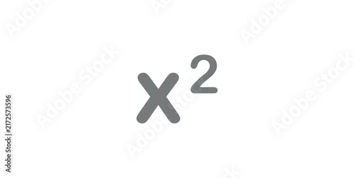 Obraz na płótnie X Square Symbol in Mathematics.
